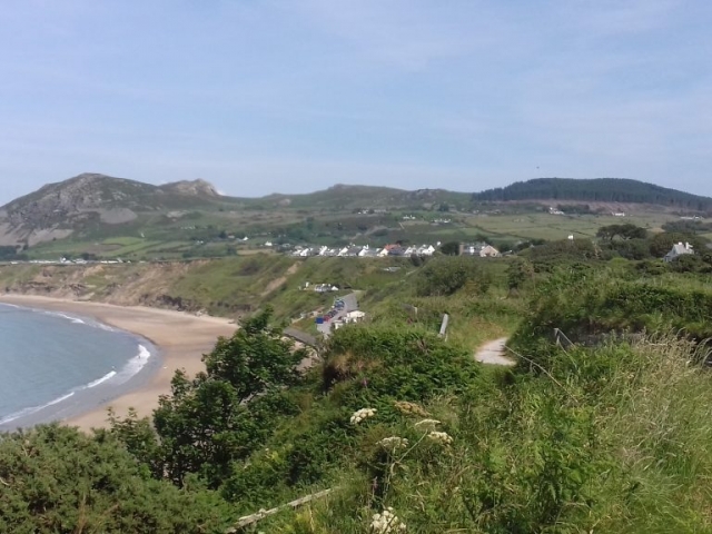 View of Nefyn beach from the Wales Coast Path Llŷn Peninsula