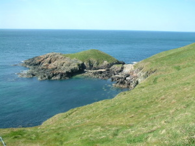 View of the coastline Wales Coast Path to Porthor Porth Oer Whistling Sands Llyn Peninsula