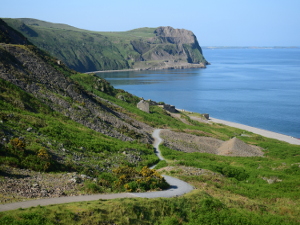 The coastal path taking you to the beach at Nant Gwrtheyrn