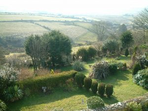 Garden from the main bedroom View of the garden from the main bedroom of Gors-lwyd Cottage Llithfaen Llyn Peninsula North Wales