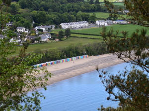 View of Llanbedrog Beach from the coastal path