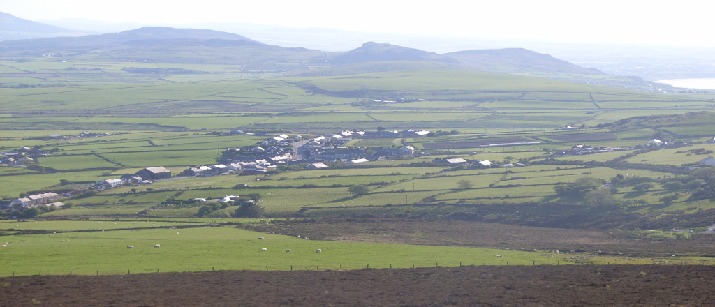 View of Llithfaen from Caer Gribin Llyn Peninsula North Wales