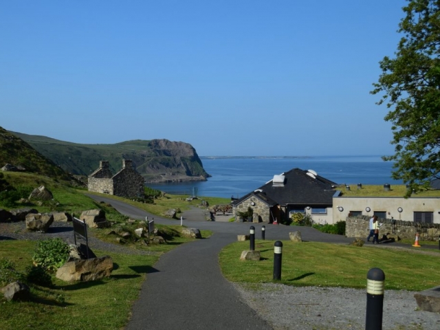 View of the Welsh language learning centre and cafe Nant Gwrtheryn Llithfaen Llyn Peninsula North Wales