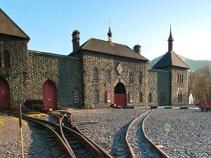 View of the front of the National Slate Museum Llanberis North Wales