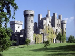 A view of Penrhyn Castle and gardens Bangor North Wales