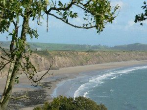 A view of Porth Neigwl Hells Mouth beach Llyn Peninsula North Wales