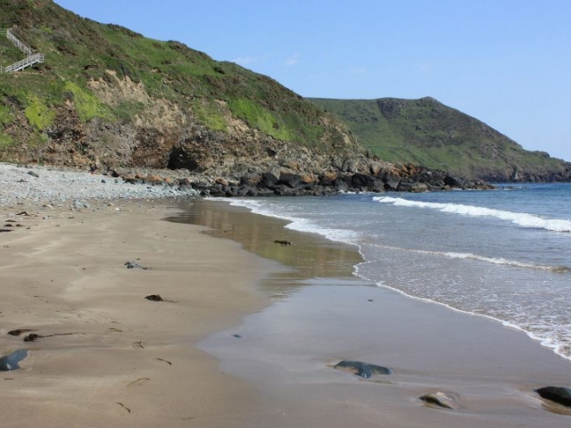 Porth Ysgo with steep steps