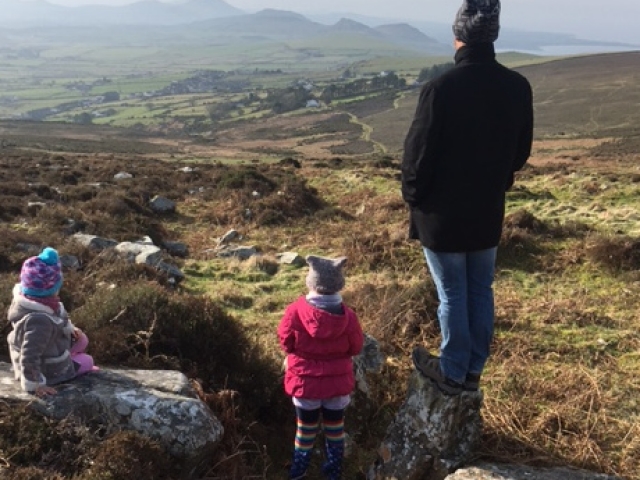 Looking back at Gors-lwyd Cottage Llithfaen Llyn Peninsula