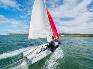 Sailing Dinghy at Plas Heli Pwllheli Sailing Centre