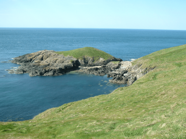 View of the coastline Wales Coast Path to Porthor Porth Oer Whistling Sands Llyn Peninsula