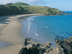 View of the beach at Porthor Porth Oer Whistling Sands