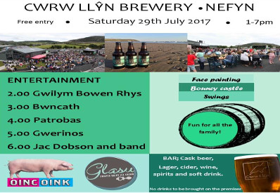 Cwrw Llŷn Festival 29 July Nefyn Llŷn Peninsula