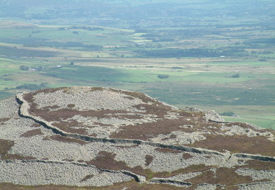 View of Tre'r Ceiri Iron Age Hillfort taken from Yr Eifl summit