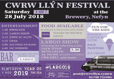 Cwrw Llŷn Festival 28 July Nefyn Llŷn Peninsula